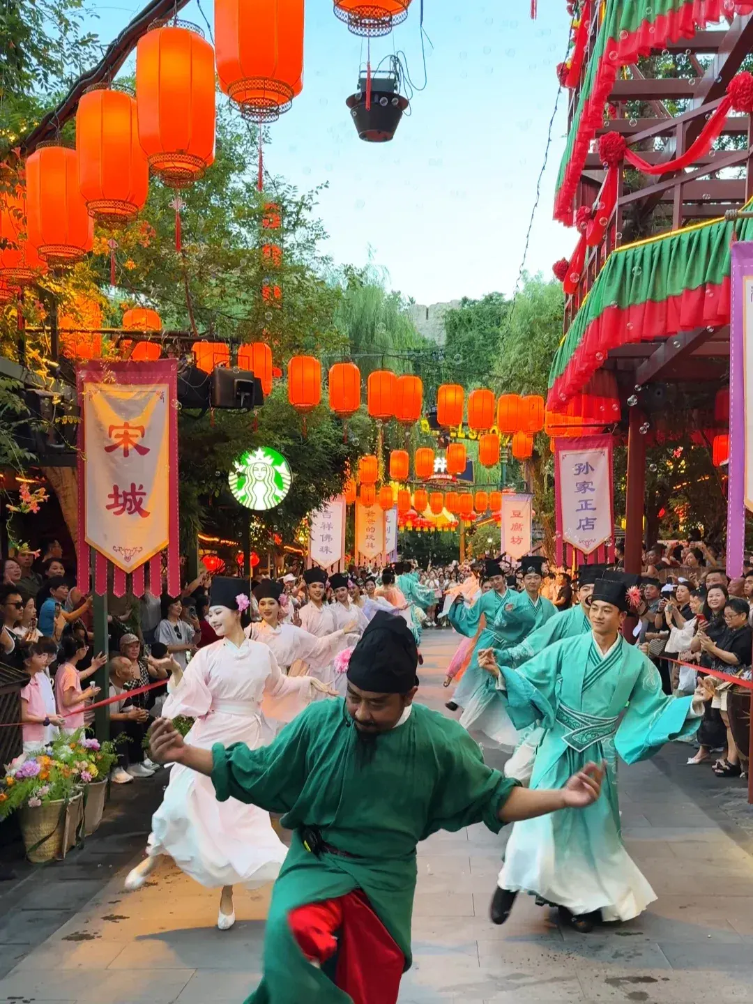 Red lantern festival street