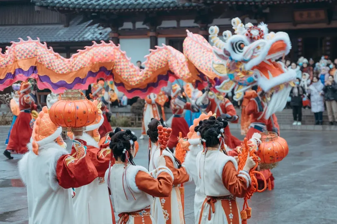 Lion dance performance
