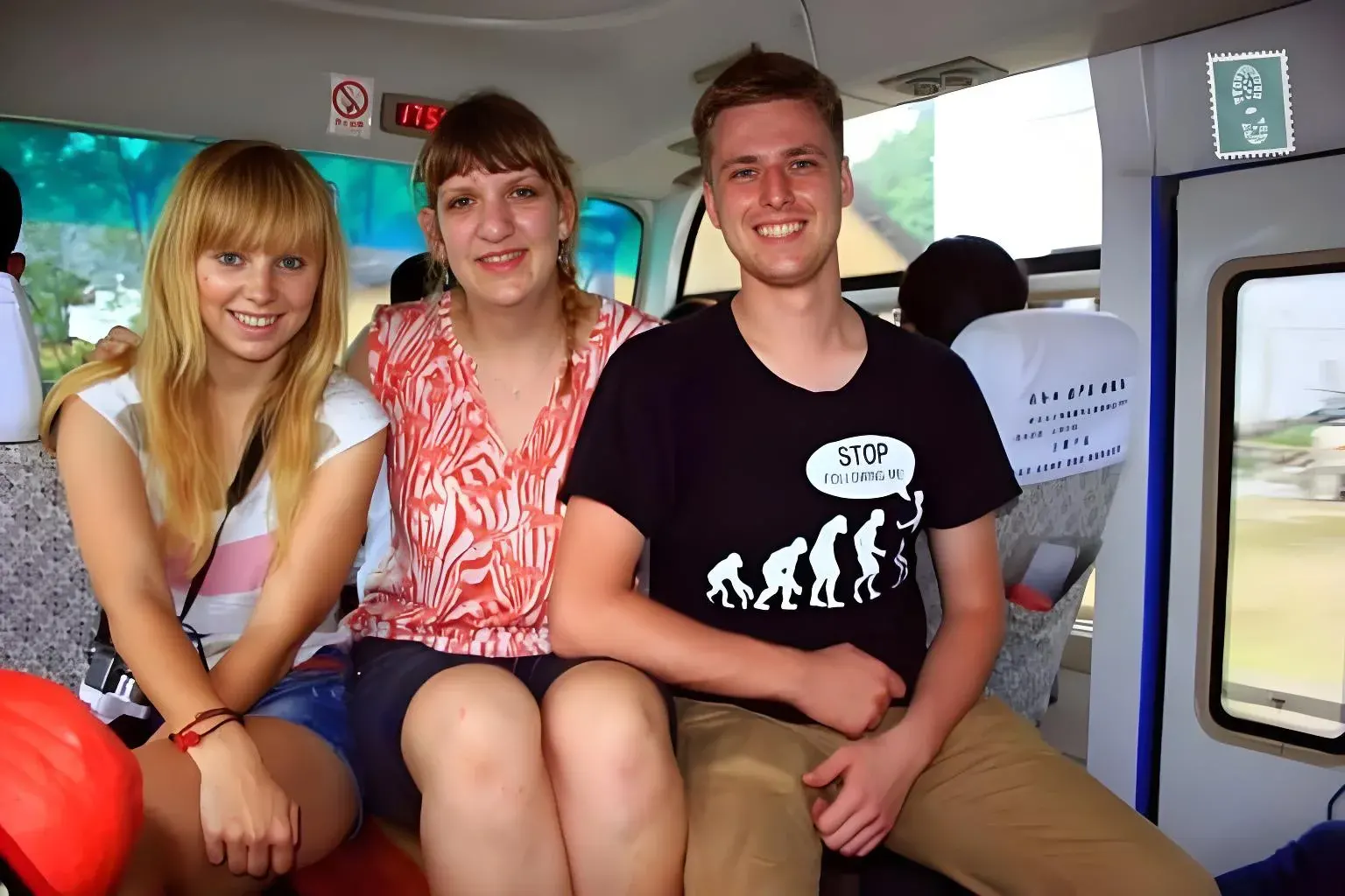 Friends travelling together