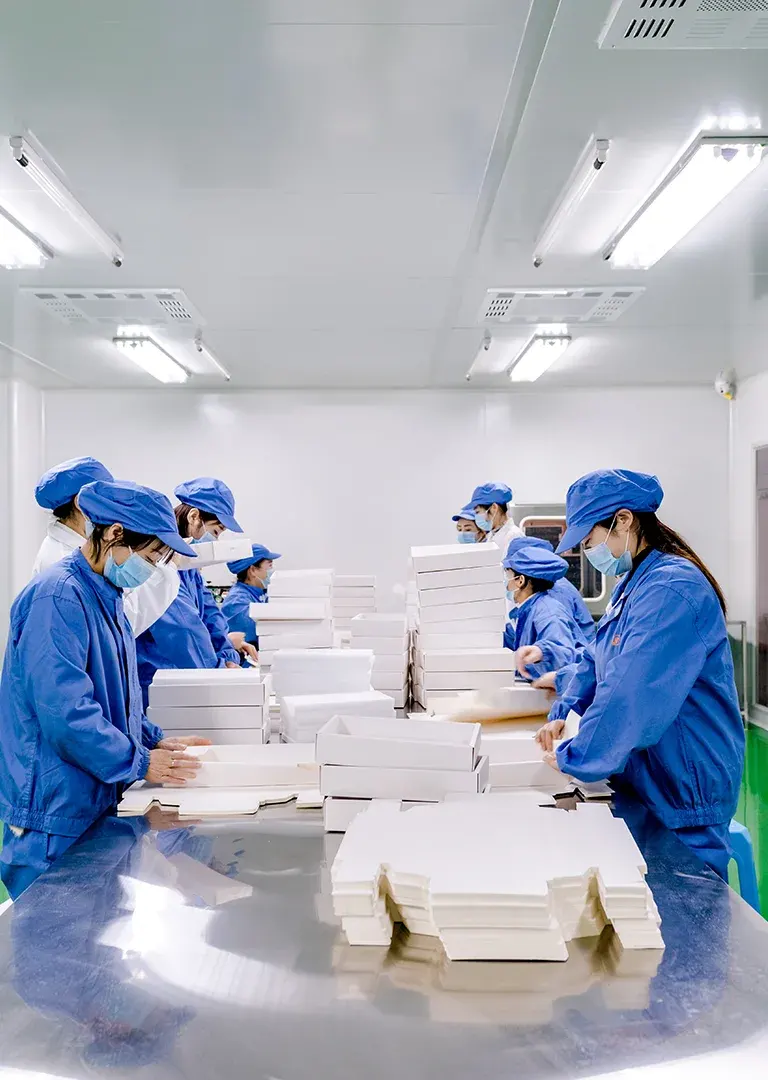 Production team working in a Chinese factory